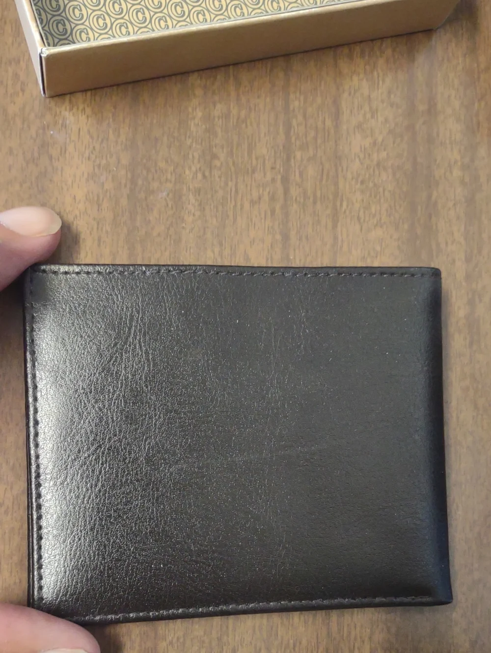 Cherokee Black Genuine Leather Slimfold Wallet with Box